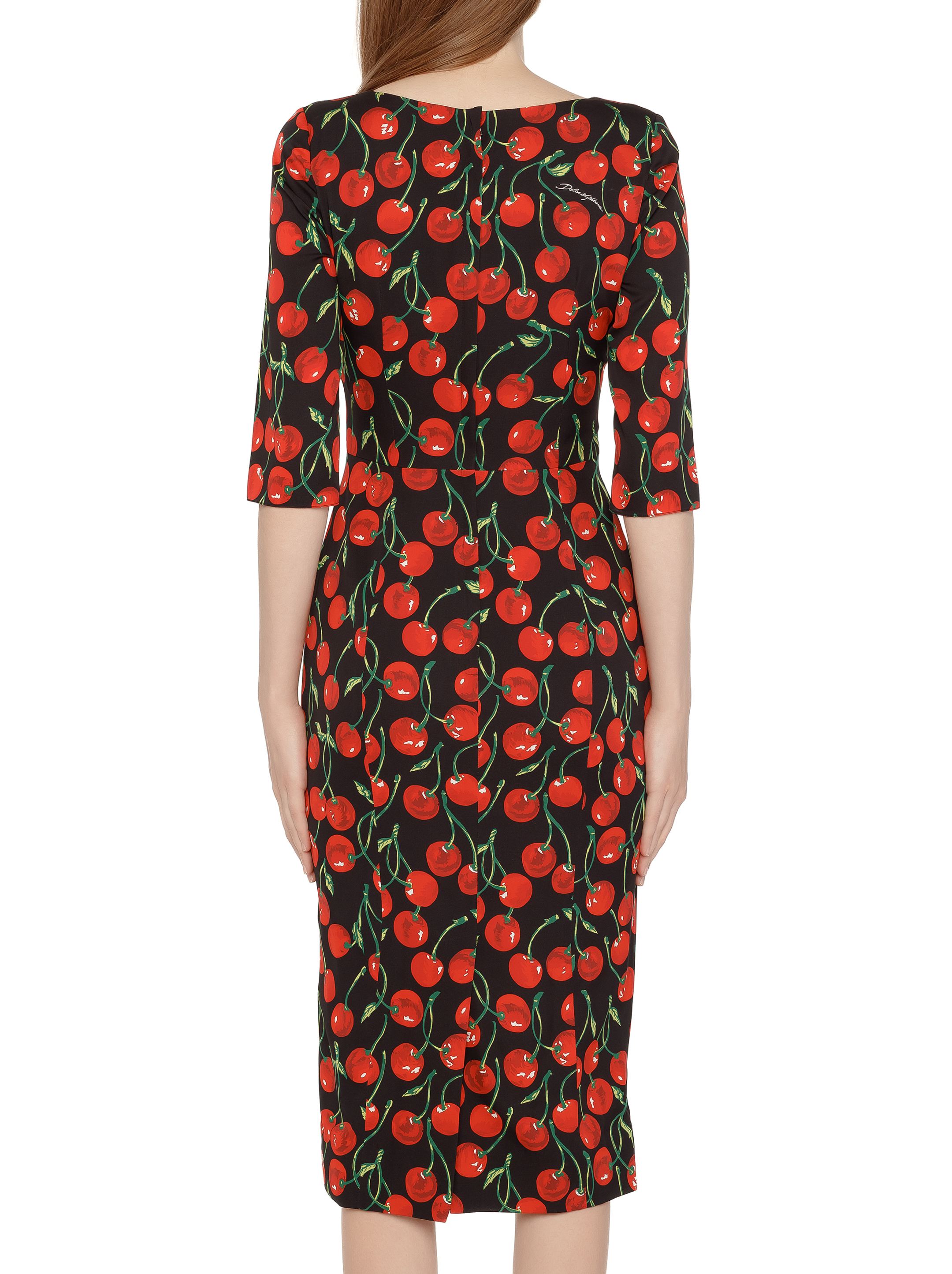 Cherry print midi dress sale