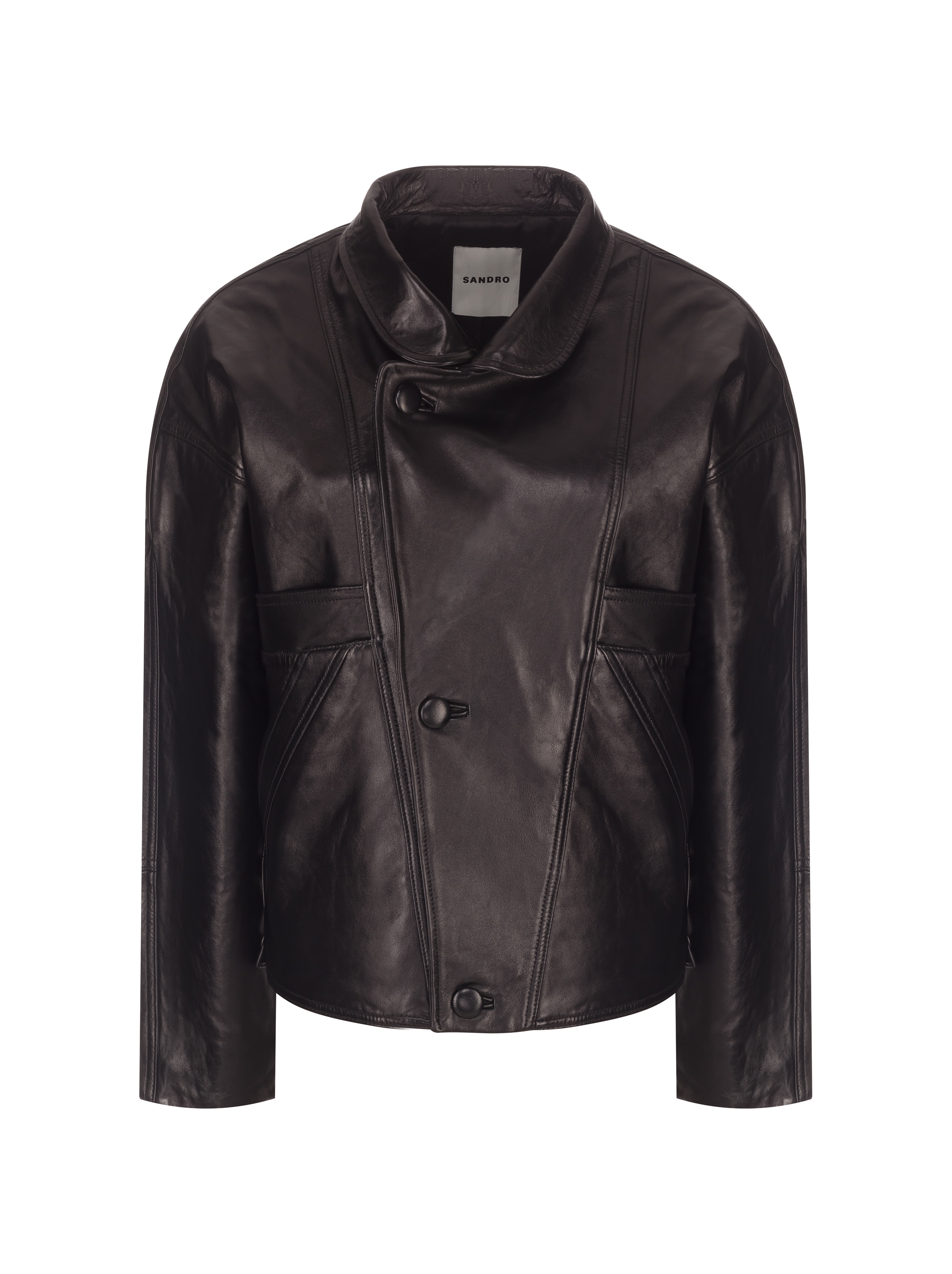 Sandro leather jacket on sale womens