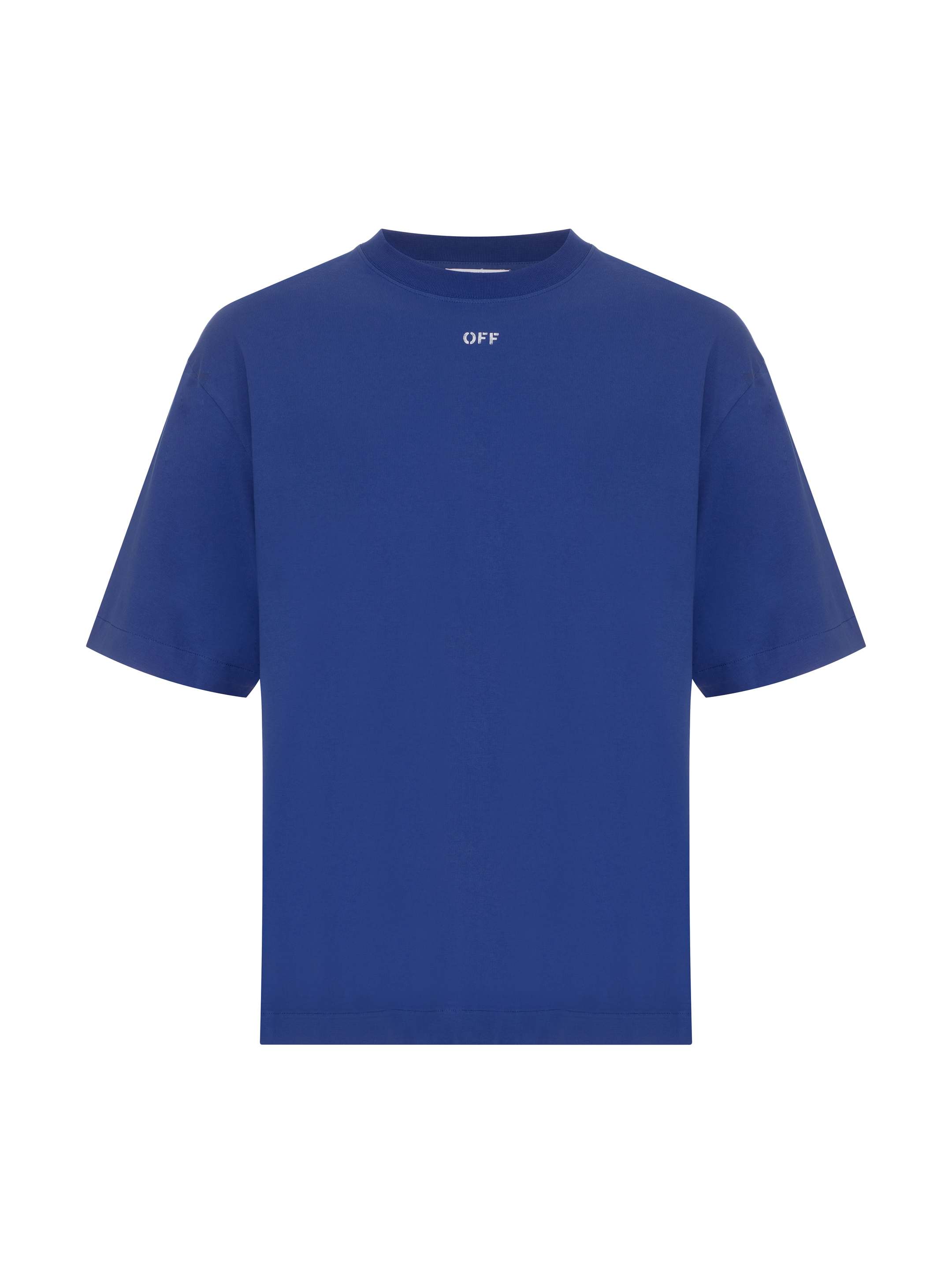 Blue off hotsell white t shirt