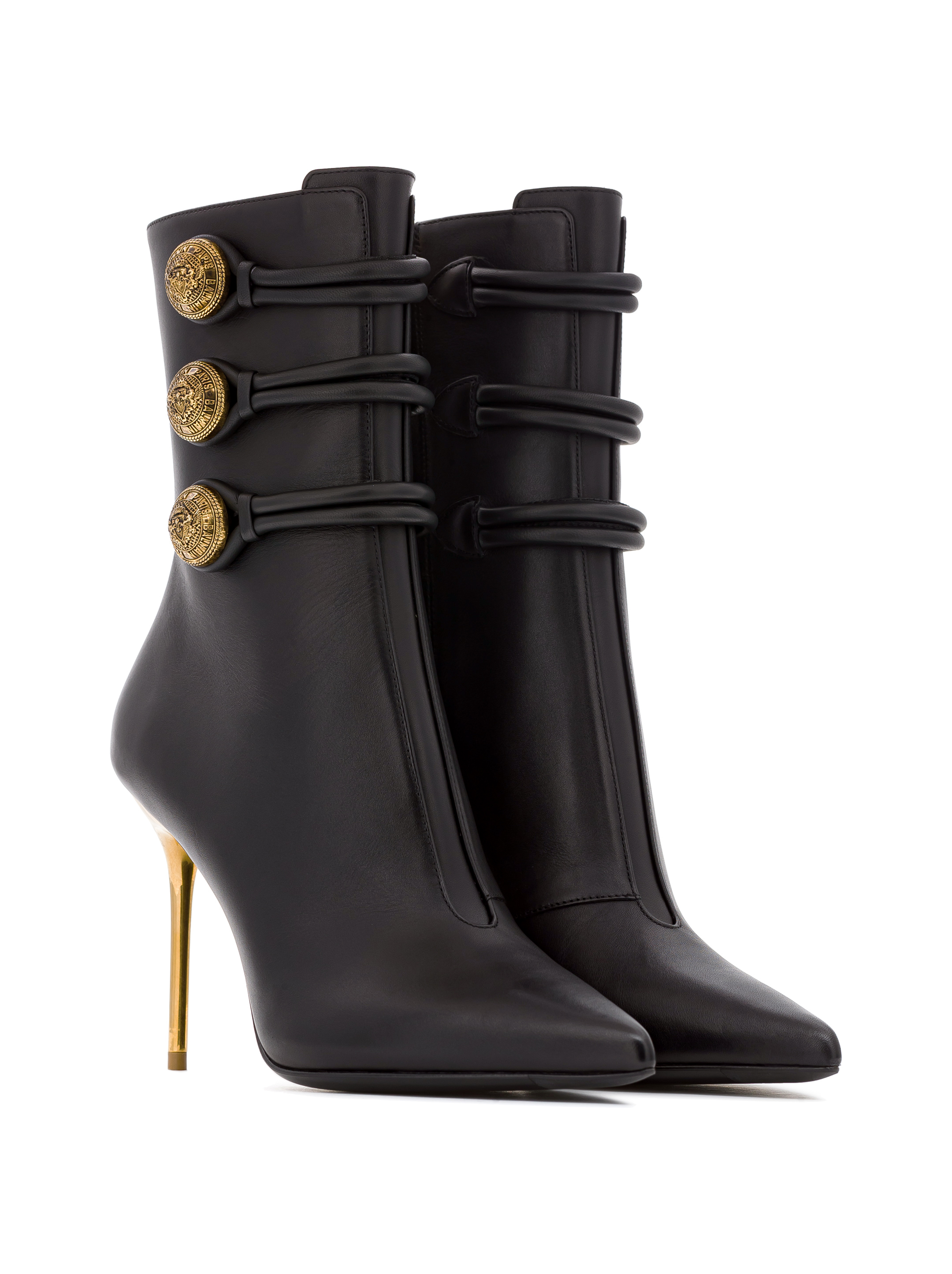 Balmain women s Logo leather ankle boots buy for 256280 KZT in