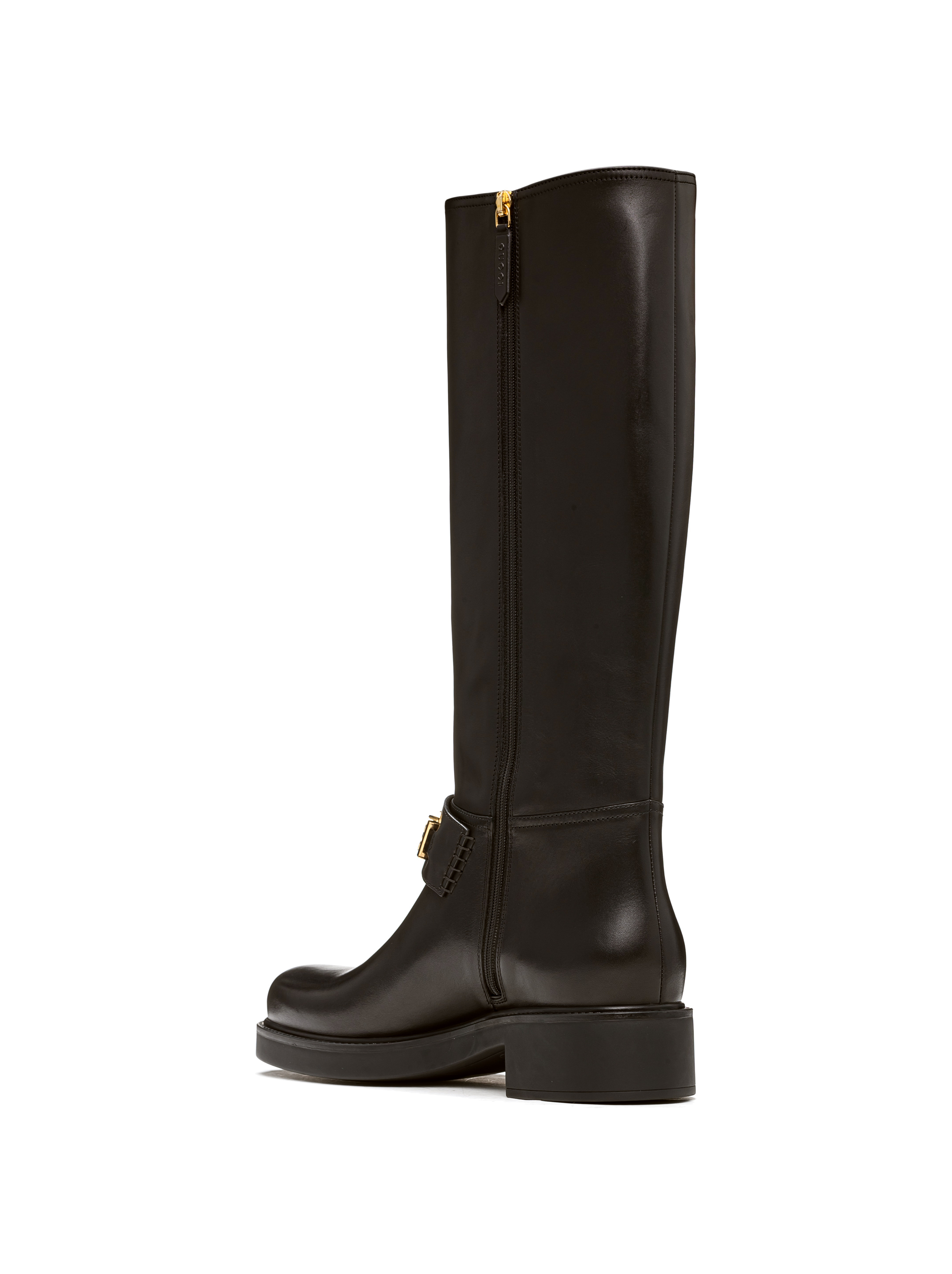 Gucci tall hotsell leather boots