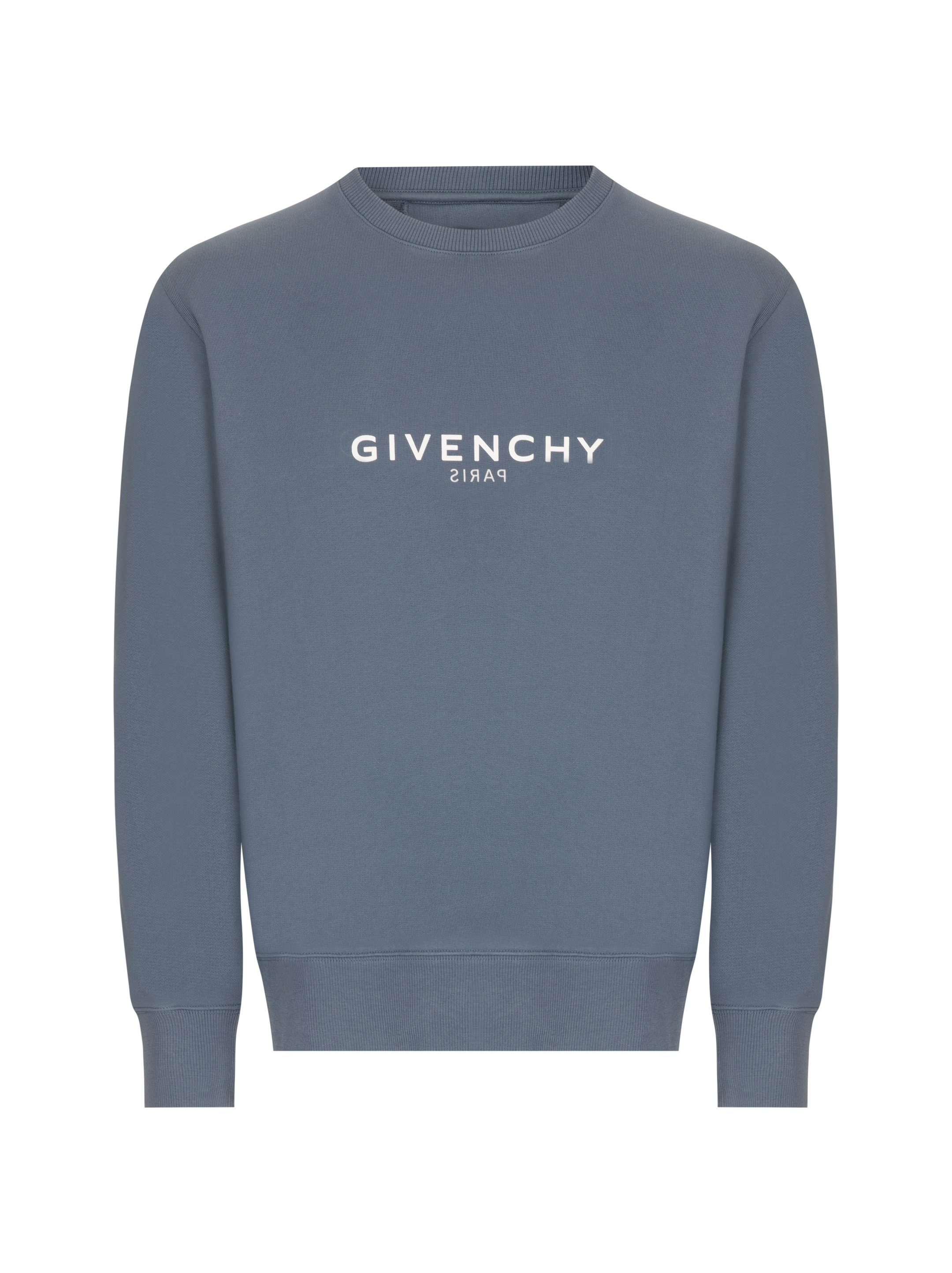 Givenchy Baby Blue Distressed Logo Sweater