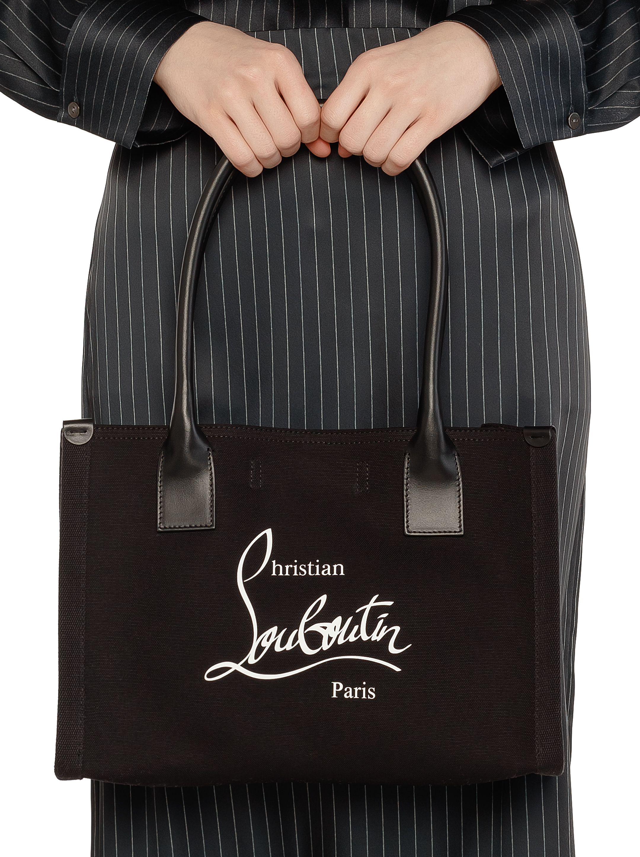 Louboutin black tote hot sale