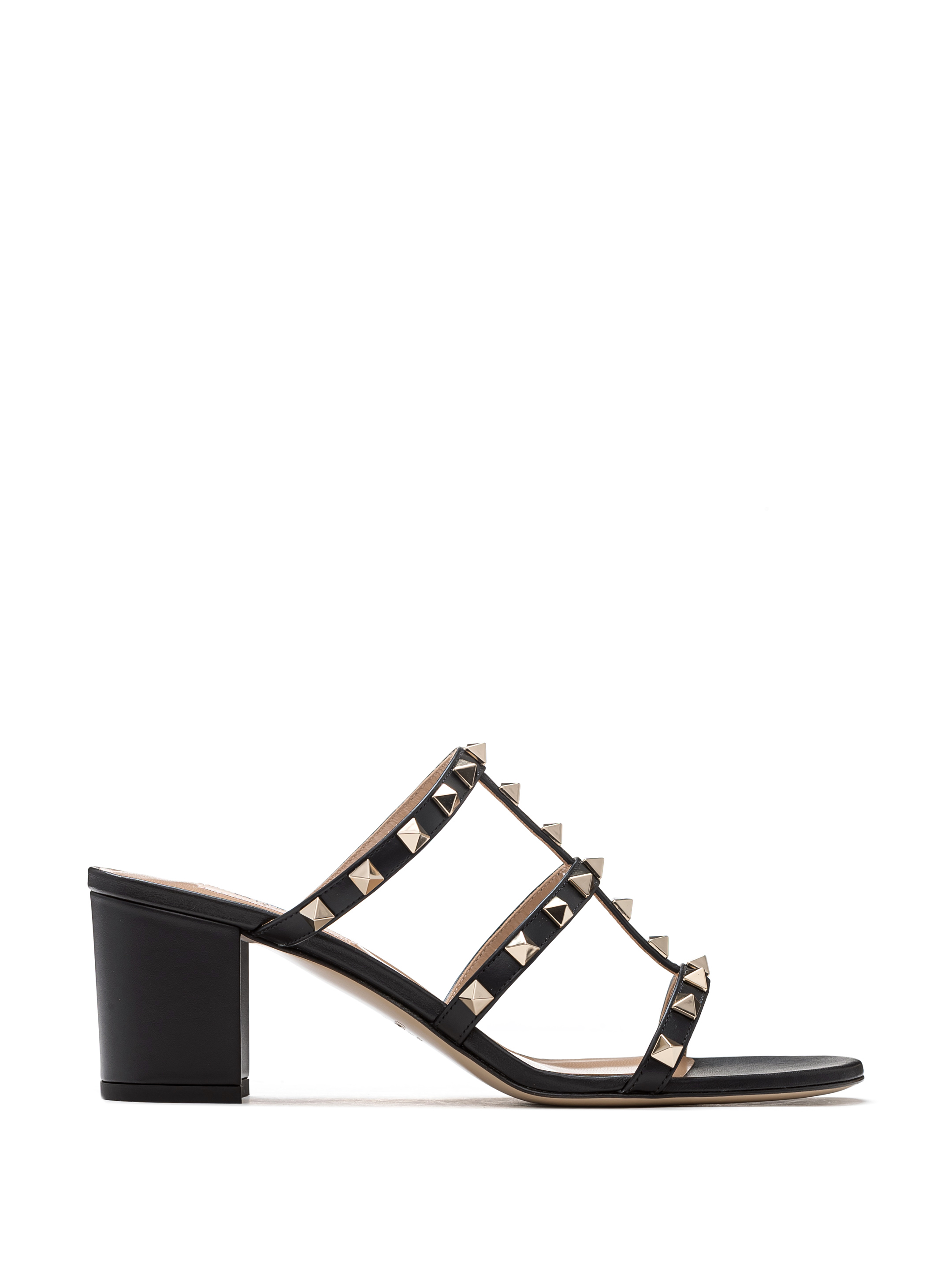 Rockstud cheap leather mules