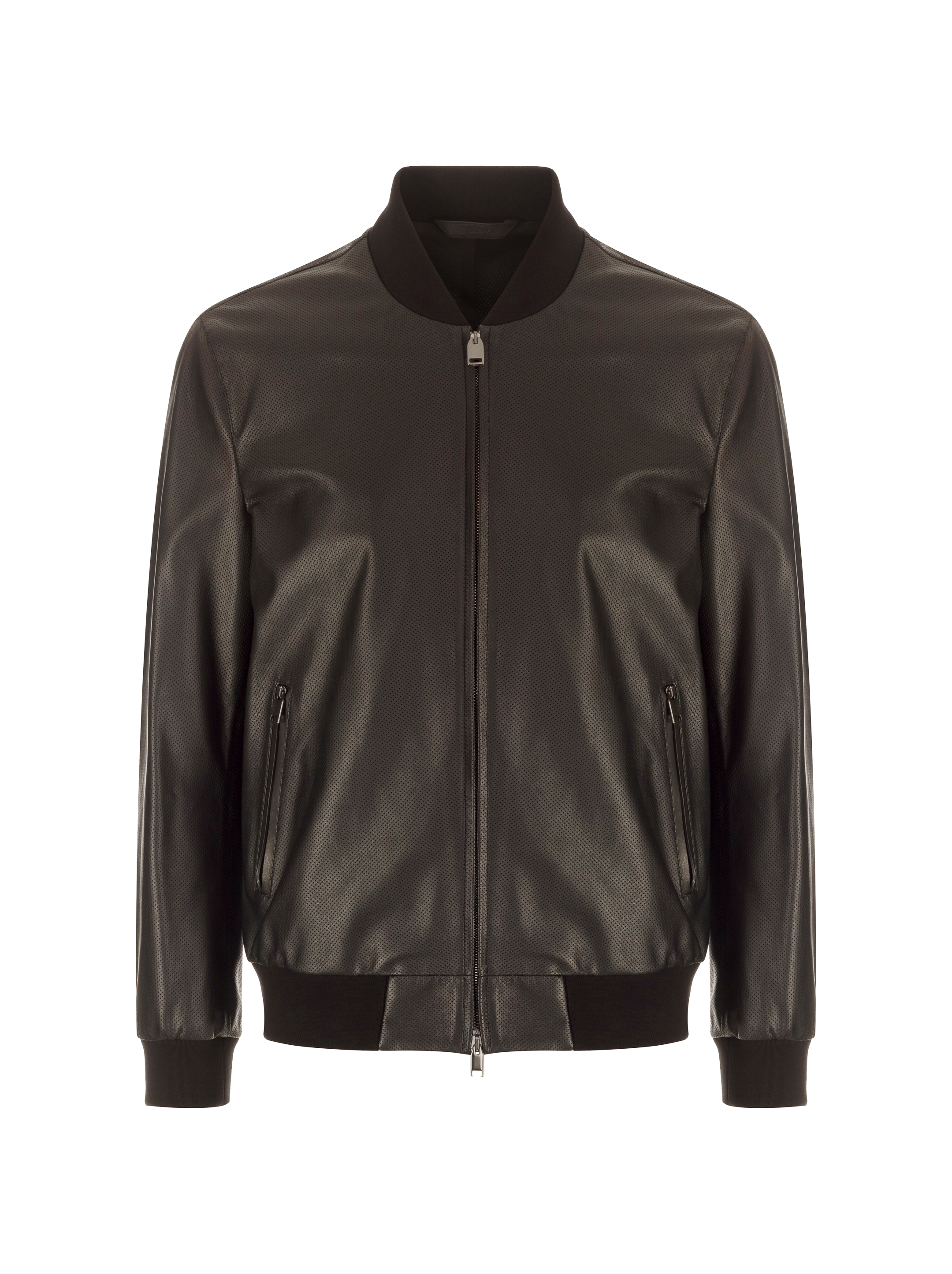 Brioni leather bomber jacket hotsell