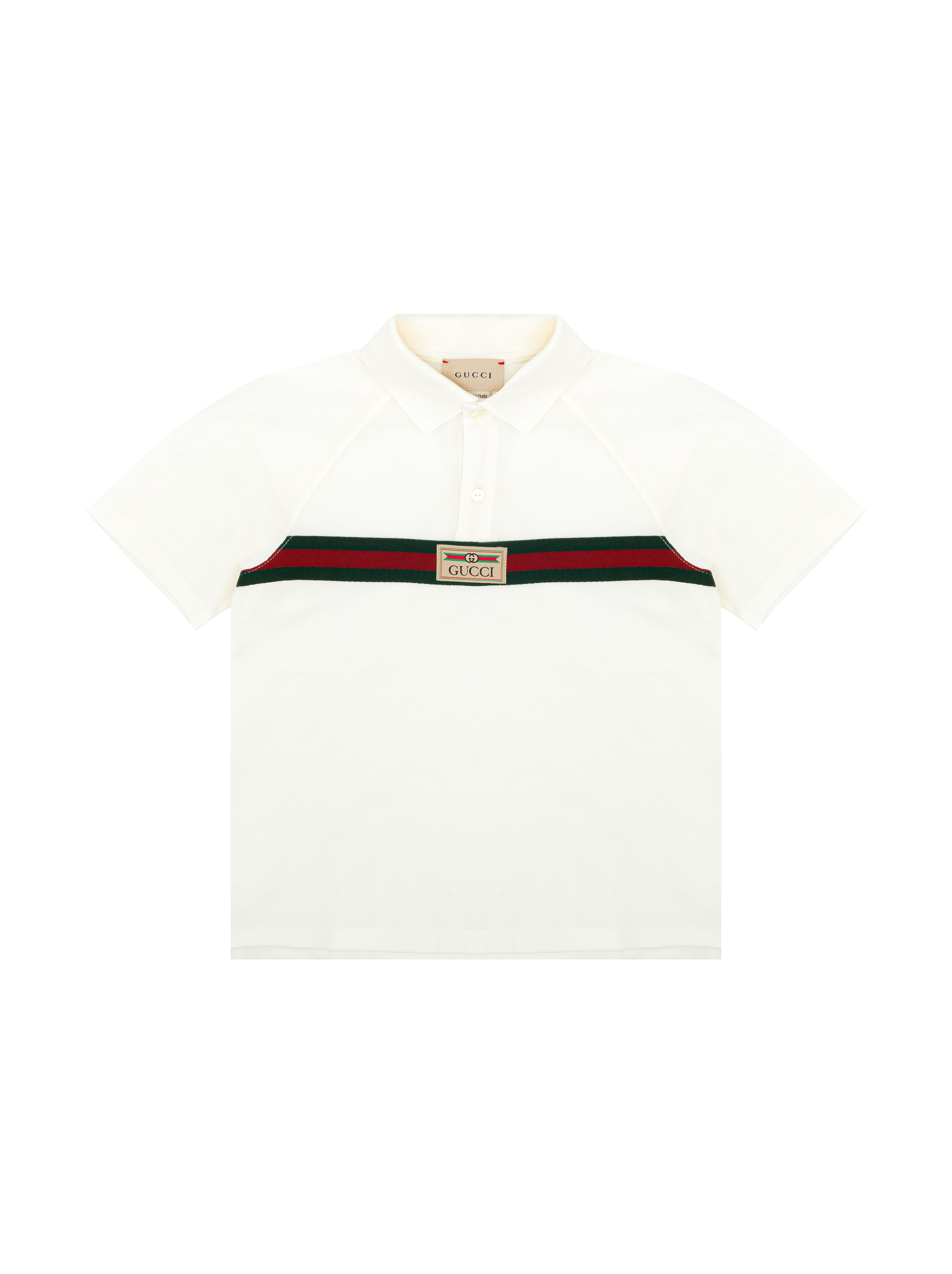 Gucci outlet cotton polo with stripe