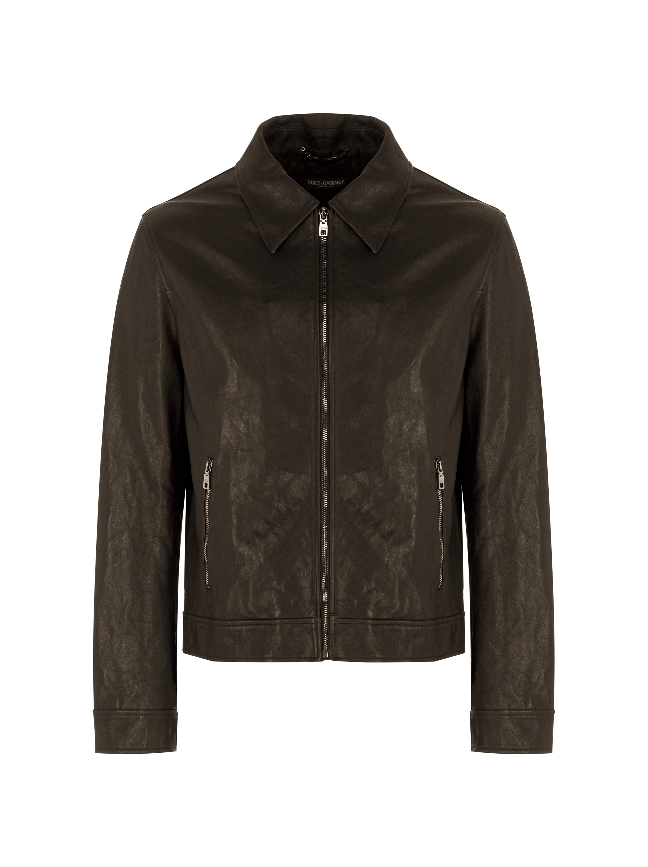 Dolce&Gabbana women's Leather jacket with logo - buy for 2042325