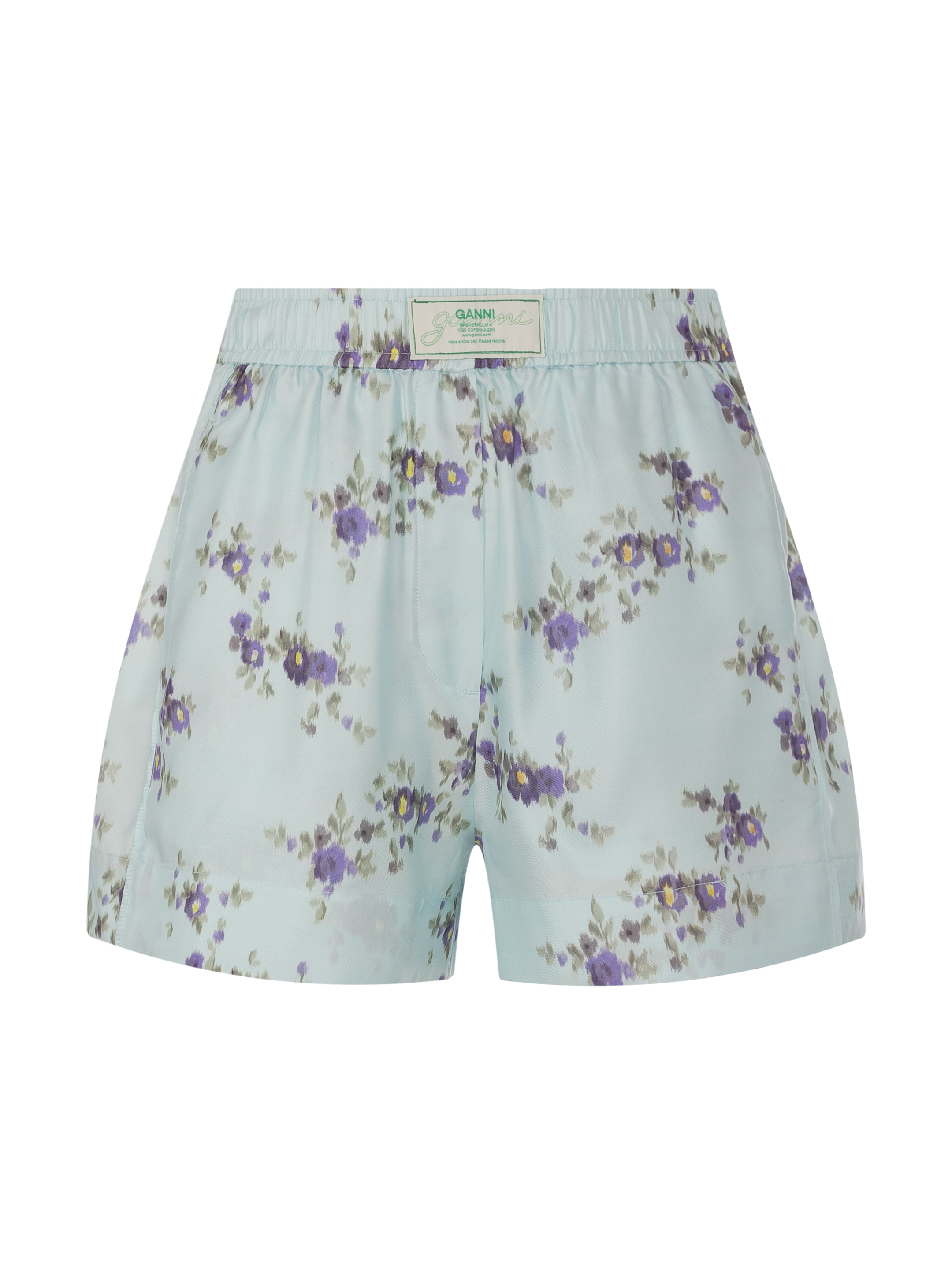 Ganni women's Printed silk shorts - buy for 258100 KZT in the