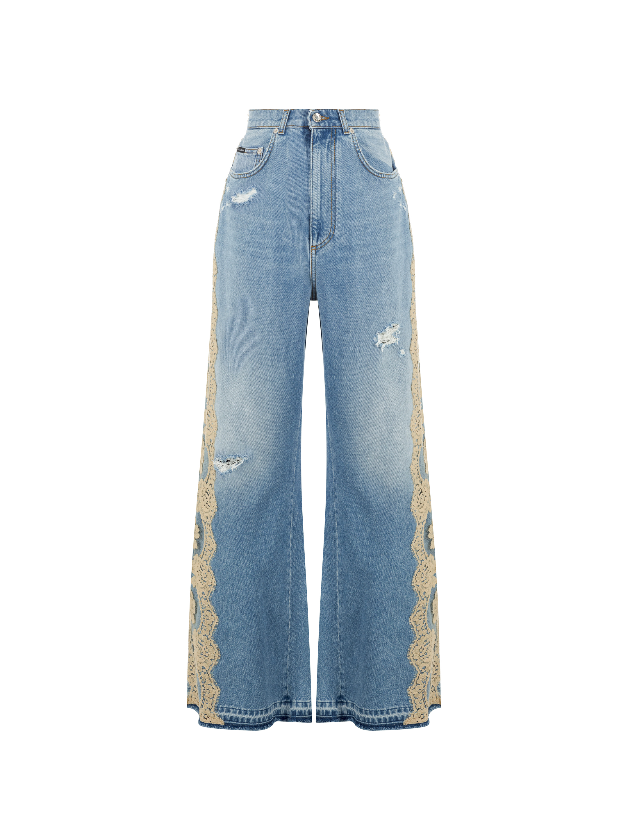 Dolce&Gabbana women's Wide jeans with a torn effect - buy for