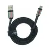 Кабель USB - Type-C Hoco U74 (3A/плоский/оплетка ткань/1.2 м) черный
