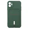 Чехол накладка для iPhone 11 SC304 с карманом для карты (темно-зеленый)