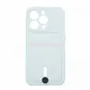 Чехол накладка для iPhone 14 Pro SC304 с карманом для карты (белый)