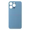 Задняя крышка для iPhone 13 Pro (широкий вырез под камеру/логотип) голубая- Премиум