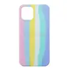 Чехол накладка для iPhone 12/12 Pro ORG Soft Touch (розовая радуга)