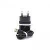 Сетевая зарядка Hoco C12 Smart + кабель microUSB (черная)