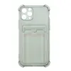 Чехол накладка для iPhone 11 Pro SC278 с карманом для карты (прозрачный черный)