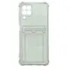 Чехол накладка для Samsung Galaxy A22 4G/M22/A225/M225 SC278 с карманом для карты (прозрачный черный)