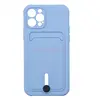Чехол накладка для iPhone 12 Pro SC304 с карманом для карты (светло-фиолетовый)