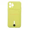 Чехол накладка для iPhone 11 Pro SC304 с карманом для карты (желтый)