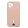Чехол накладка для iPhone 11 Pro SC304 с карманом для карты (светло-розовый)