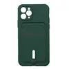 Чехол накладка для iPhone 11 Pro SC304 с карманом для карты (темно-зеленый)