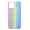 Чехол накладка для iPhone 12 Pro Max ORG Soft Touch (розовая радуга)