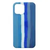 Чехол накладка для iPhone 12 Pro Max ORG Soft Touch (синяя радуга)