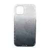 Чехол накладка для iPhone 12 mini Gradient SC097 (черный/серебро)