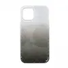 Чехол накладка для iPhone 12 Pro Max Gradient SC097 (черный/серебро)