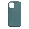 Чехол накладка MSafe для iPhone 12 mini экокожа LC011 (темно-зеленый)