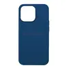Чехол накладка для iPhone 13 Pro Max MagSafe Silicone с анимацией (голубой)