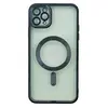 Чехол накладка для iPhone 11 Pro Max MagSafe SM011 (прозрачный с черным)