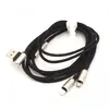 Кабель USB - 2в1 [iPhone + MicroUSB] Hoco U17 (черный)