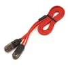 Кабель USB - 2в1 [iPhone + MicroUSB] Remax RC-025t (плоский) Красный