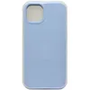Чехол - накладка совместим с iPhone 15 Plus "Soft Touch" пыльно-голубой 44 /с логотипом/