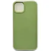 Чехол - накладка совместим с iPhone 15 Plus "Soft Touch" пыльно-зеленый 1 /с логотипом/