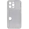 Чехол - накладка совместим с iPhone 13 Pro (6.1") cиликон прозрачный с кардхолдером Вид 2