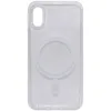 Чехол - накладка совместим с iPhone Xr "Magsafe" cиликон+пластик прозрачный
