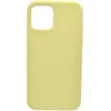 Чехол - накладка совместим с iPhone 12 (6.1") "Soft Touch" светло-желтый /без лого/