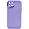 Чехол - накладка совместим с iPhone 14 Plus "Allure" полупрозрачный пластик + силикон сиреневый