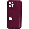 Чехол - накладка совместим с iPhone 12 Pro "Cardholder" Вид 2 силикон бордовый