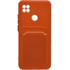 Чехол - накладка совместим с Xiaomi Redmi 9C "Cardholder" силикон оранжевый