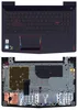 Клавиатура для ноутбука Lenovo Legion Y520-15IKB Black, с подсветкой (Red Light), (Black TopCase), RU
