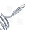 Кабель USB - Type-C Hoco U40A (магнитный, оплетка ткань) Серебро