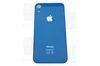 Задняя крышка iPhone Xr blue (синяя) с увеличенным вырезом под камеру  Премиум AA
