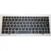 Клавиатура для ноутбука MSI U100, U135 серебристая рамка
