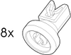 Комплект колес (роликов) для посудомоечной машины Zanussi 50286967000 (не оригинал)