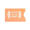 Чехол защитный для карты с RFID блокировкой, картонный со слоем алюминия, оранжевый