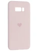 Силиконовый чехол Silicone Hearts для Samsung Galaxy S8+ G955 песочно-розовый