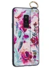 Силиконовый чехол Flower для Samsung Galaxy S9+ G965 Акварельные цветы (с ручкой)